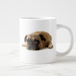Taza De Café Gigante Pug triste