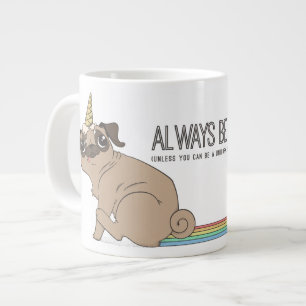 Taza De Café Gigante Pugicorn mágico