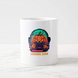 Taza De Café Gigante Pumpkin Quest Gamer Loading Design
