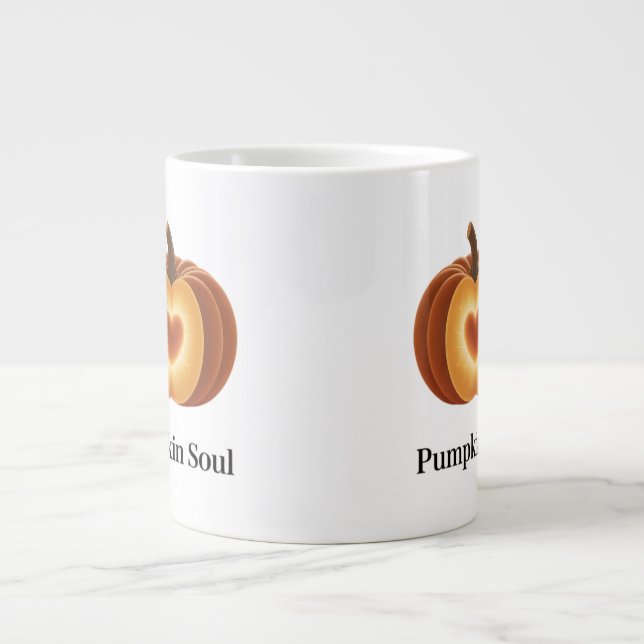 Taza De Café Gigante Pumpkin Soul – Autumn Coffee Mug (Frente)