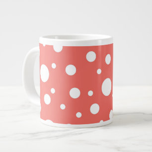 Taza De Café Gigante Punto de coral polka