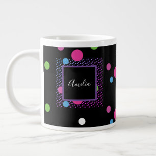 Taza De Café Gigante Puntos brillantes en patrón de puntos