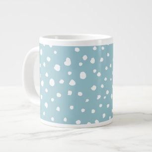 Taza De Café Gigante Puntos dálmatas azules, puntos dálmatas, impresion