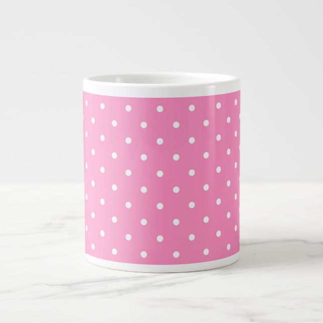 Taza De Café Gigante Puntos de Polka (Frente)