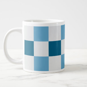 Taza De Café Gigante Puntuación cuadrada de patrón de tablero de cheque