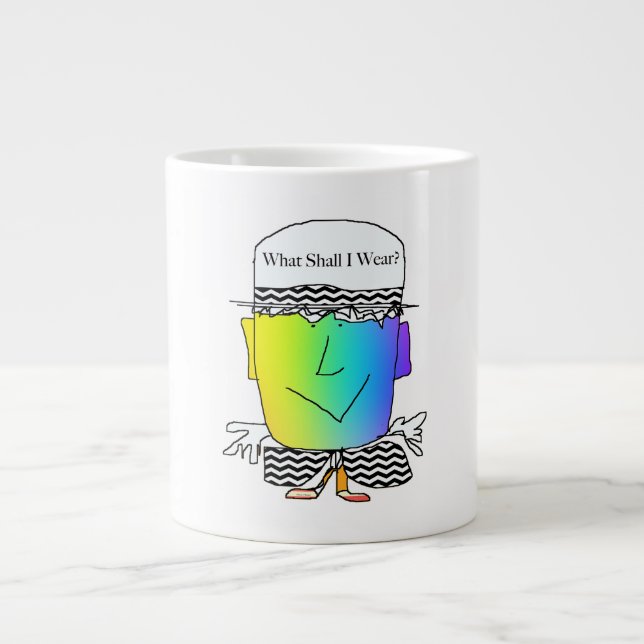 Taza De Café Gigante ¿Qué Debo Usar? Comic Funny (Frente)
