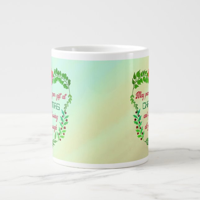 TAZA DE CAFÉ GIGANTE QUE LA PAZ SEA TU REGALO A LOS NAVIDADES (Frente)