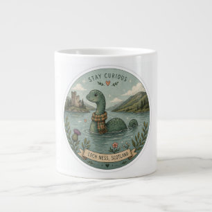 Taza De Café Gigante Quédate Curioso Acogedor Críptido Nessie Monstruo 