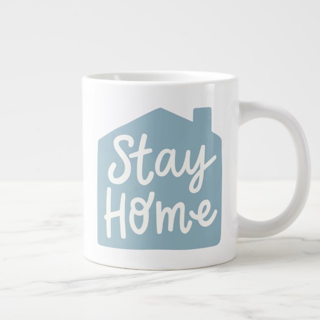 Taza De Café Gigante Quédate en casa (Derecha)