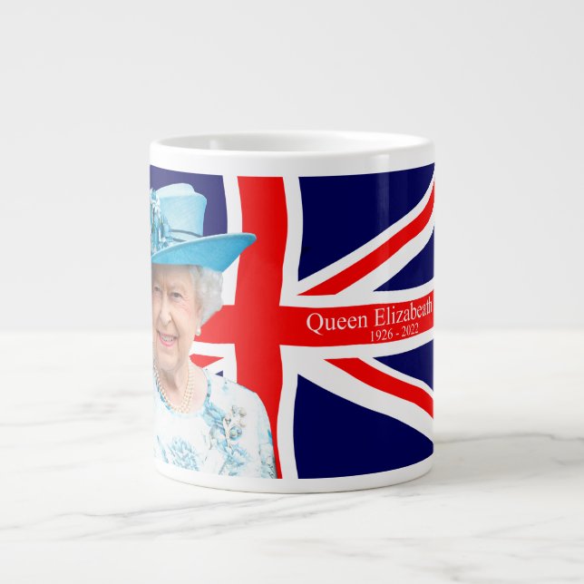 Taza De Café Gigante Queen Elizabeth ll (Frente)