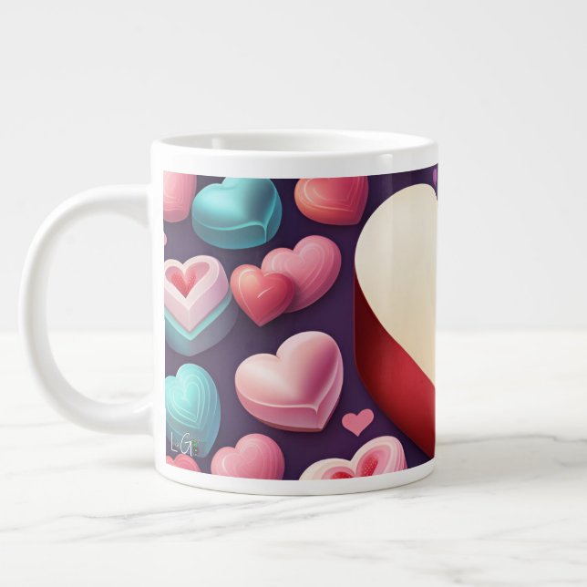 Taza De Café Gigante Querido San Valentín | (Izquierda)