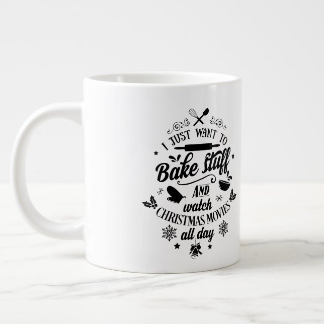 Taza De Café Gigante Quiero hacer una cita/Navidades/ Mug personalizado (Izquierda)