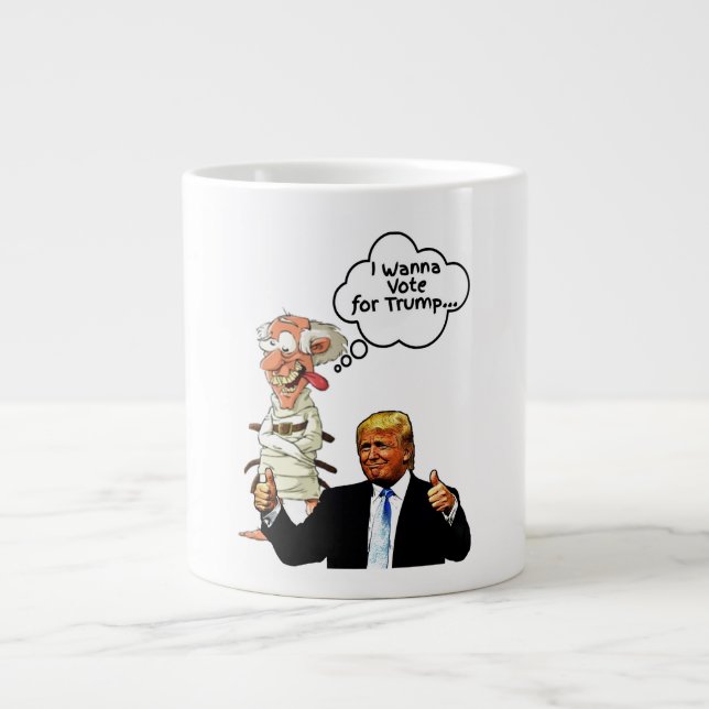 Taza De Café Gigante "Quiero votar" (Frente)