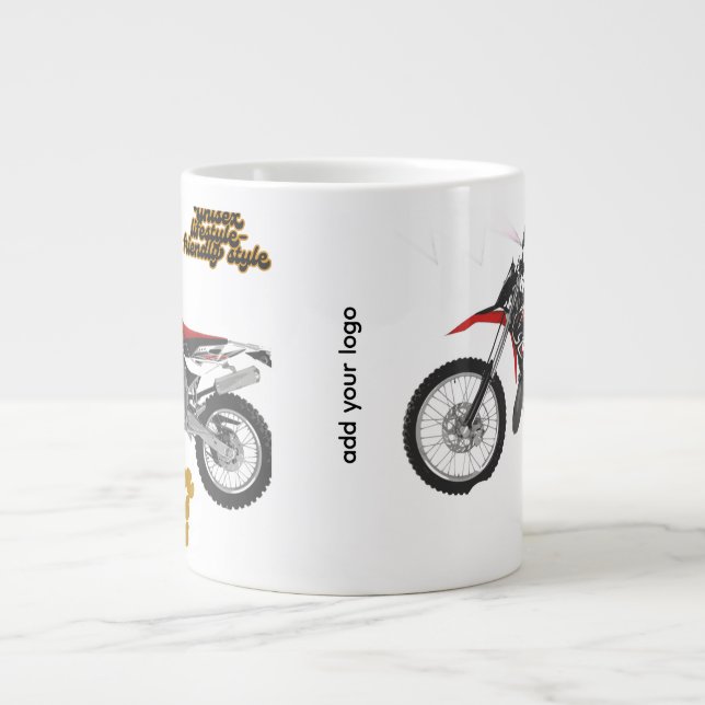 Taza De Café Gigante Racing Bike Art (Frente)