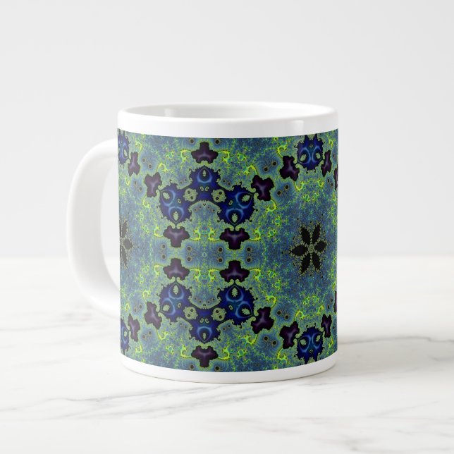 Taza De Café Gigante Radiant Fractal Symphony (Izquierda)