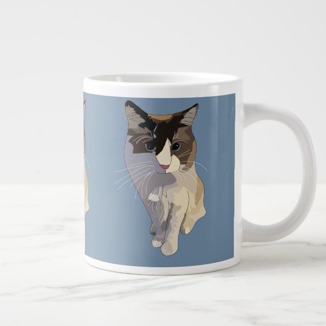 Taza De Café Gigante Ragdoll cat, Dusty Blue (Derecha)