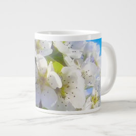 Taza De Café Gigante Rama floreciente de una pera