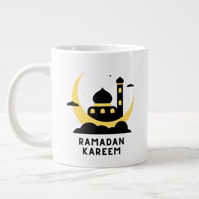 Taza De Café Gigante Ramadan Kareem mug musulmán musulmán mundial Ramad (Izquierda)