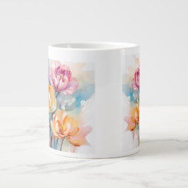 Taza De Café Gigante ramo de flores Jumbo Mug