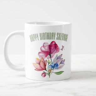 Taza De Café Gigante Ramo Floral de Primavera
