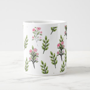 Taza De Café Gigante Ramos rosados