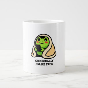 Taza De Café Gigante Rana divertida meme crónicamente en línea
