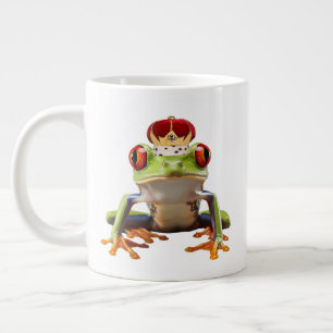Taza De Café Gigante Rana y corona