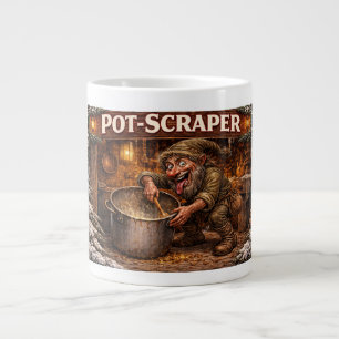Taza De Café Gigante Raspador de Olla Duende de Yule Islandés