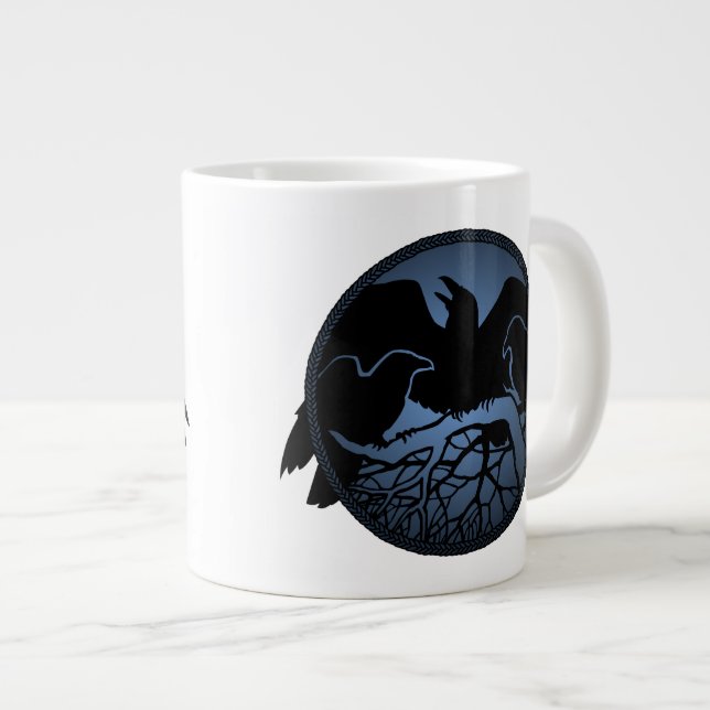 Taza De Café Gigante Raven Art Jumbo Mugs Guay Crow Art Cups & Mugs (Derecha)