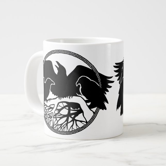 Taza De Café Gigante Raven Art Mug Wild Bird Café Mug Raven Cup (Izquierda)