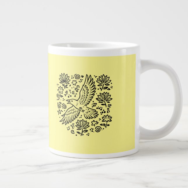 Taza De Café Gigante Raven of Transformation (Derecha)