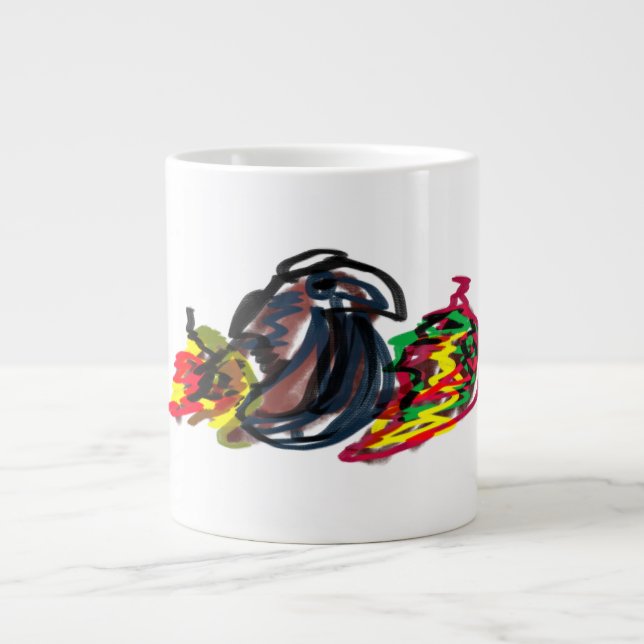 Taza De Café Gigante Raven relaja Otoño (Frente)