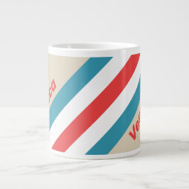 Taza De Café Gigante Rayas Buscadoras de Nubes con Nombre