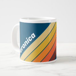 Taza De Café Gigante Rayas con Nombre Ocean Vintage Vibe
