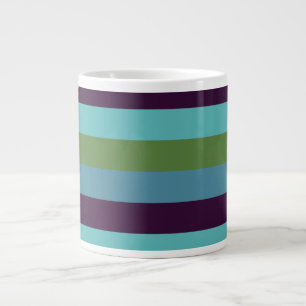 Taza De Café Gigante Rayas de armonía costera