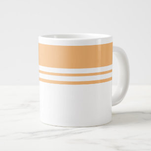 Taza De Café Gigante Rayas de Carreras blanca Naranja de agujeros depor