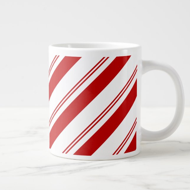 Taza De Café Gigante Rayas de menta (Derecha)