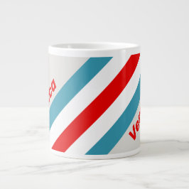 Taza De Café Gigante Rayas de Thunderbird con Nombre