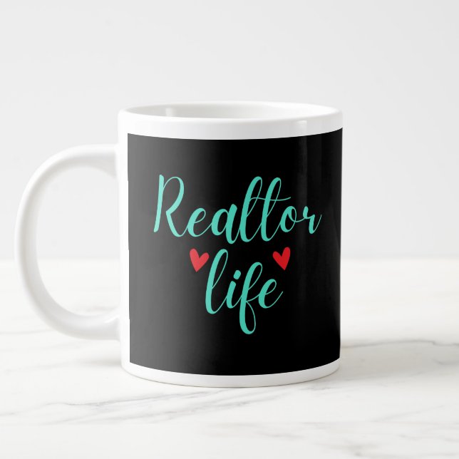 Taza De Café Gigante Realtor Life Specialty Mug (Izquierda)