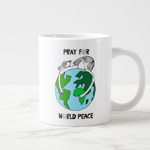 Taza De Café Gigante Recen por la paz mundial