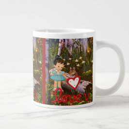 Taza De Café Gigante Recolección de corazones con la señorita Elizabeth