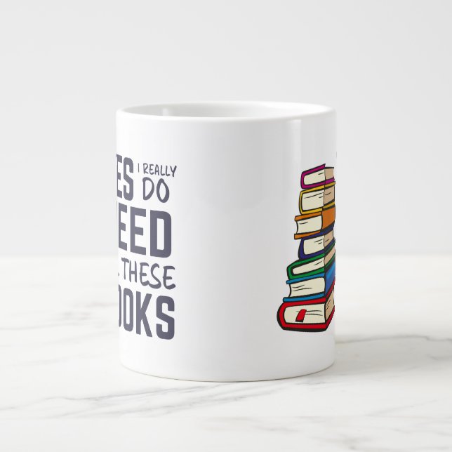 Taza De Café Gigante Recolector de libros divertidos | Adictos a la lec (Frente)