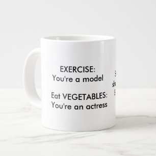 Taza De Café Gigante Recordatorios positivos modelo de la actriz