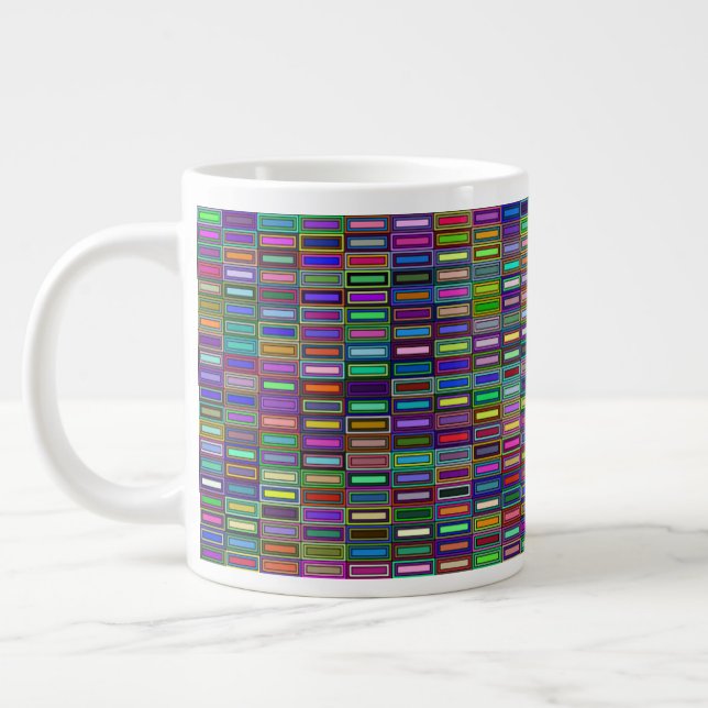 Taza De Café Gigante Rectángulos anidados 20oz Mug (Izquierda)