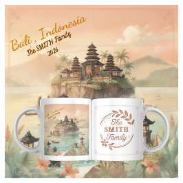Taza De Café Gigante Recuerdo de viaje familiar personalizado a Bali In