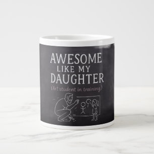 Taza De Café Gigante Recuerdo personalizado de arte de tiza para papá e