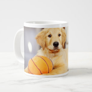 Taza De Café Gigante Recuperador de oro con juguete de baloncesto
