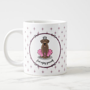 Taza De Café Gigante Recuperador del laboratorio de chocolate Labrador 