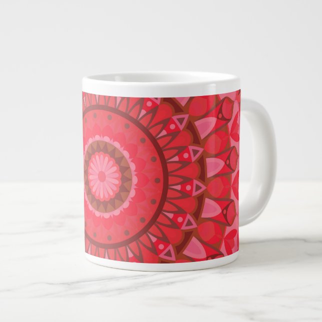 Taza De Café Gigante Red Base Mandala (Derecha)