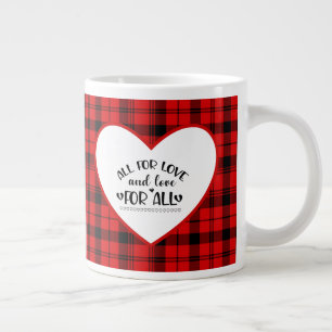 Taza De Café Gigante Red Plaid All For Love